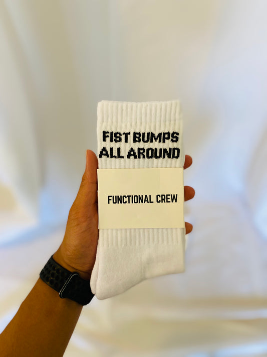 Fist Bumps All Around Crew Socks